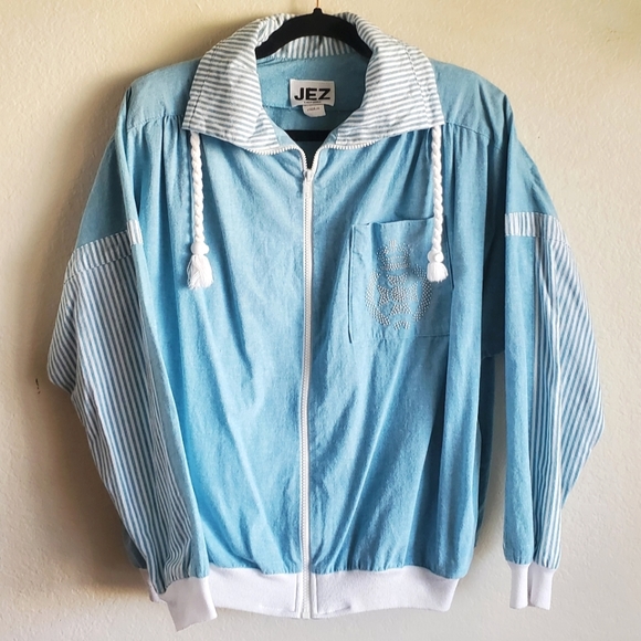 Vintage Striped Blue Jacket - Picture 5 of 9